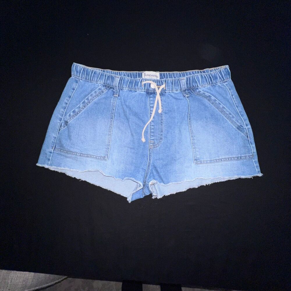 Sundaries Denim Cutoff Shorts Size XXL 20 High Waisted Raw Hem Festival Boho